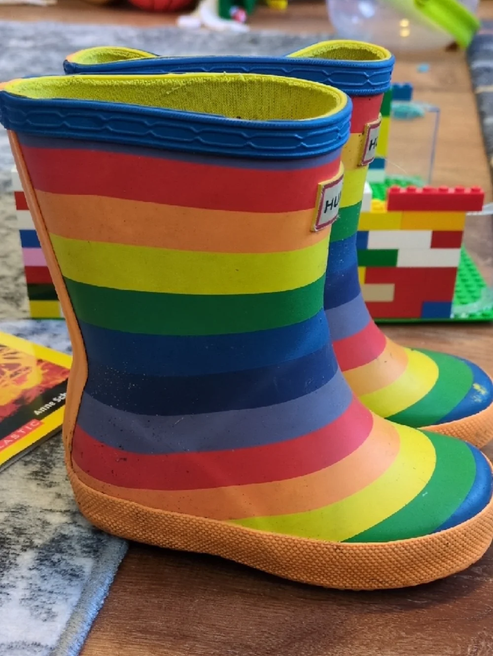 Hunter Kids Rainbow Stripe Rain Boots